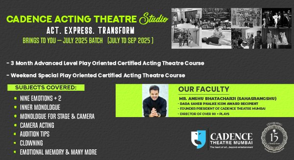 3-Month Advanced Level Play-Oriented Certified Acting & Theatre Course (July to Sep 2025)